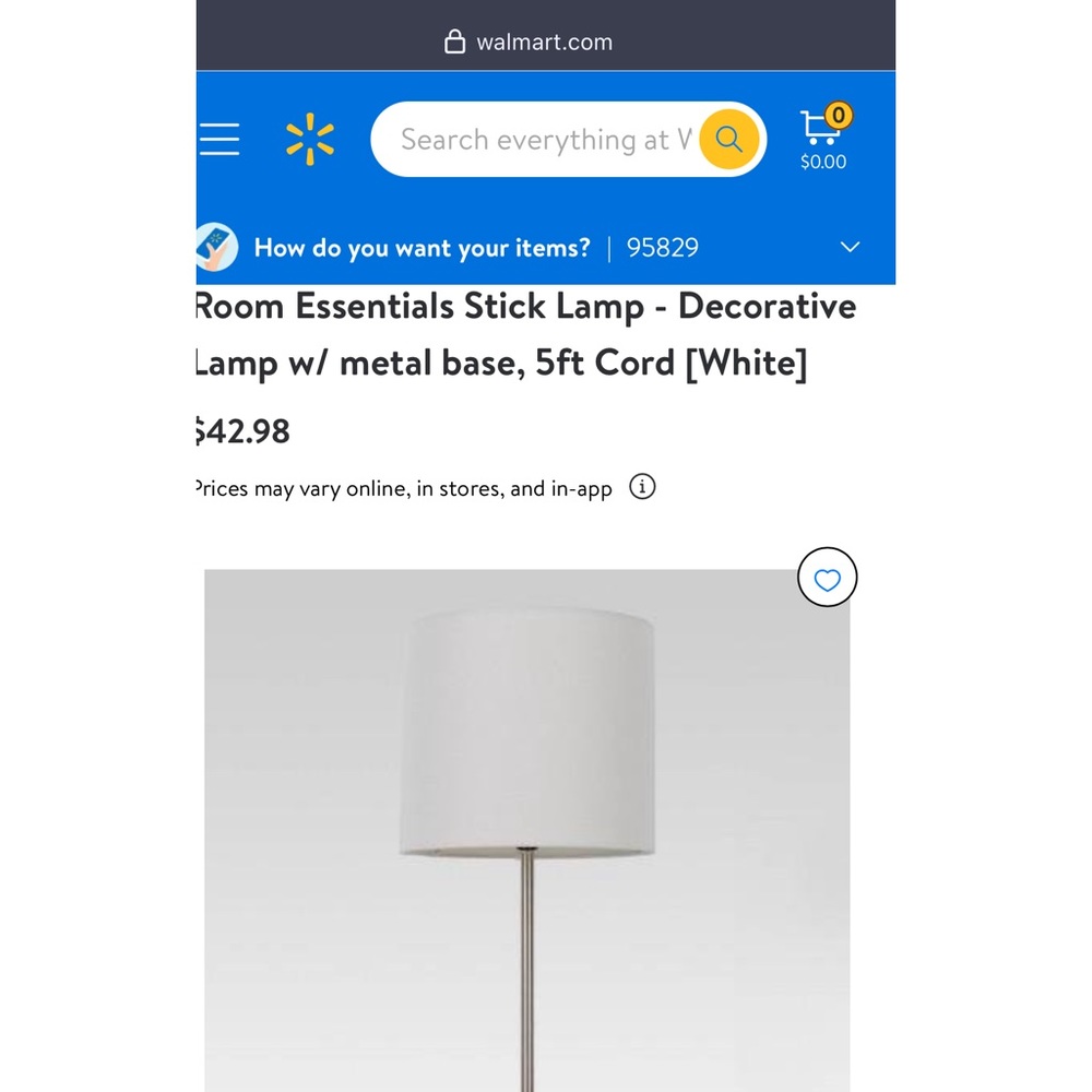 Stick Lamp 19” height - Picture 6 of 6